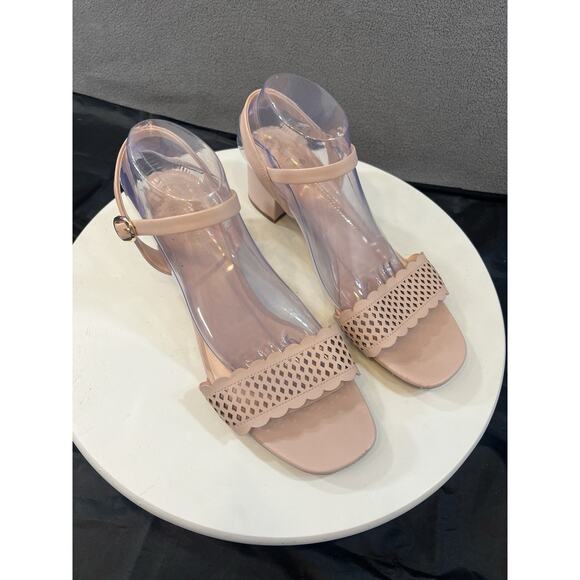 Kate Spade Clara Pink Sandals Ankle Strap Low Heel Leather Women Size 10.5 - Picture 3 of 15